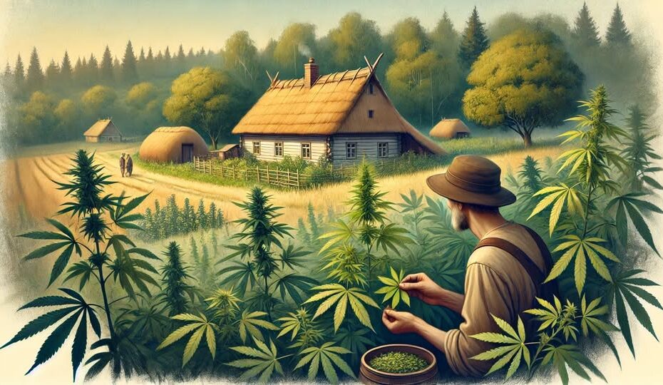 cannabis field in the country